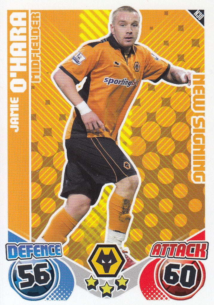 N030. JAMIE O’HARA - WOLVERHAMPTON WANDERERS - NEW SIGNING