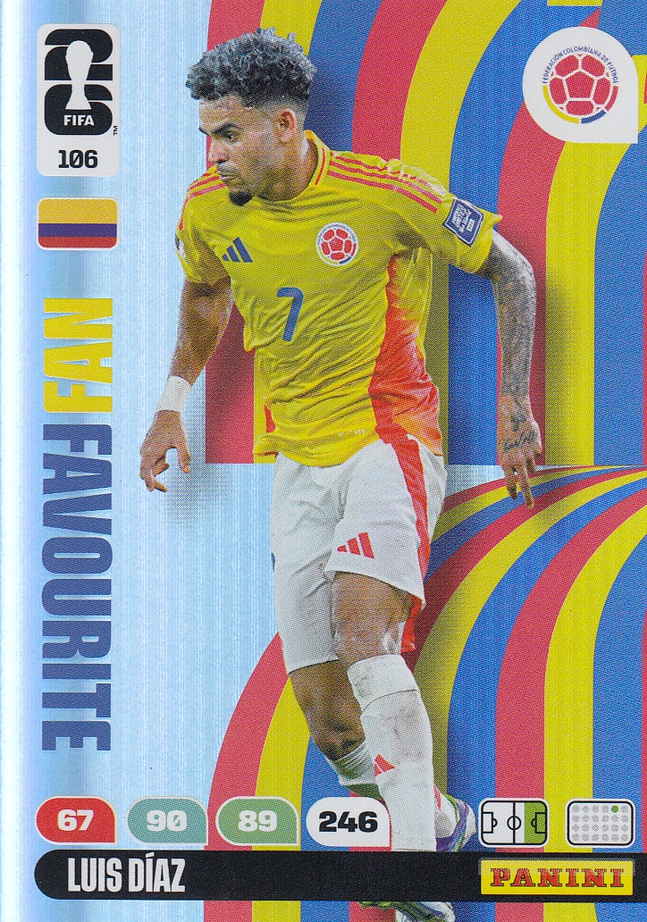 105. LUIS DIAZ - COLOMBIA - FAN FAVOURITE