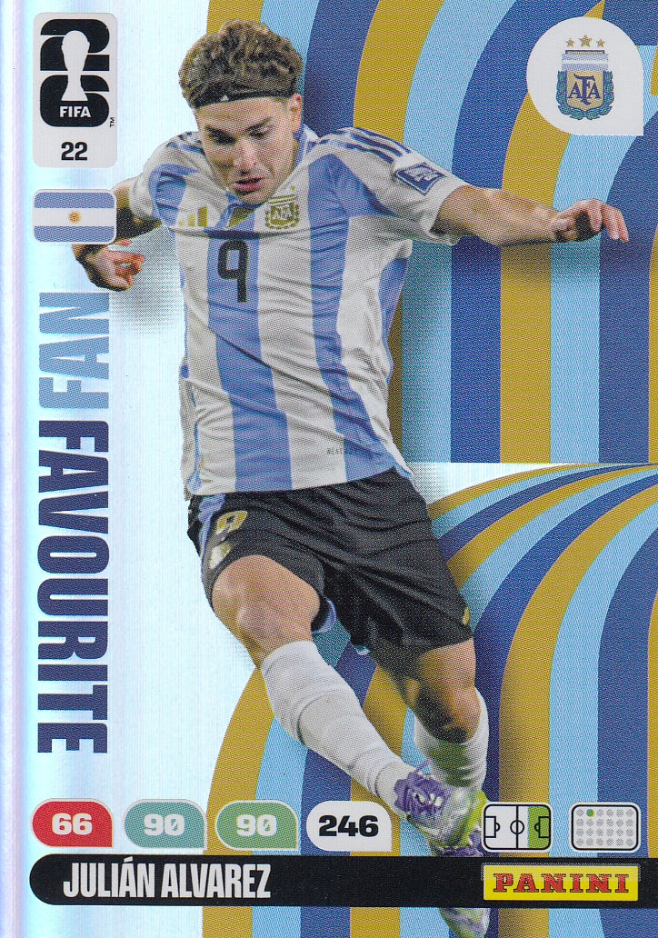 022. JULIAN ALVAREZ - ARGENTINA - FANS FAVOURITE