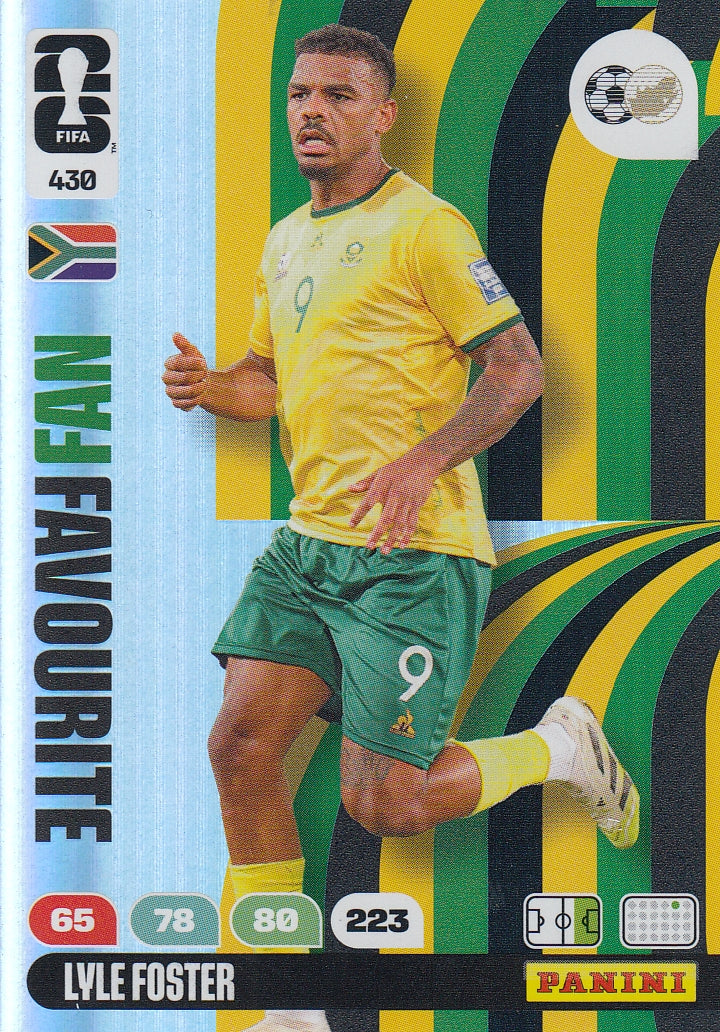 430. LYLE FOSTER - SOUTH AFRICA - FAN FAVOURITE