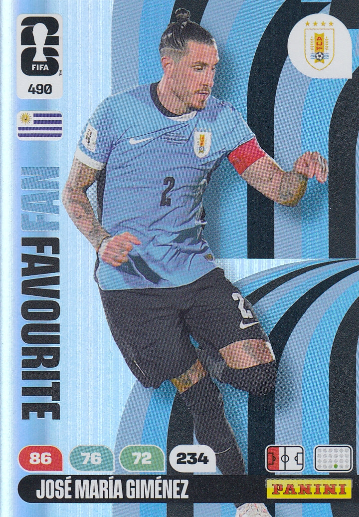 490. JOSE MARIA GIMENEZ - URUGUAY - FAN FAVOURITE