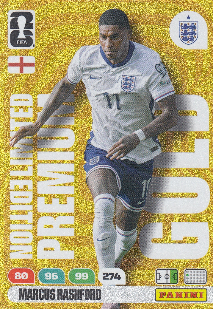LE - MARCUS RASHFORD - ENGLAND - LIMITED EDITION GOLD