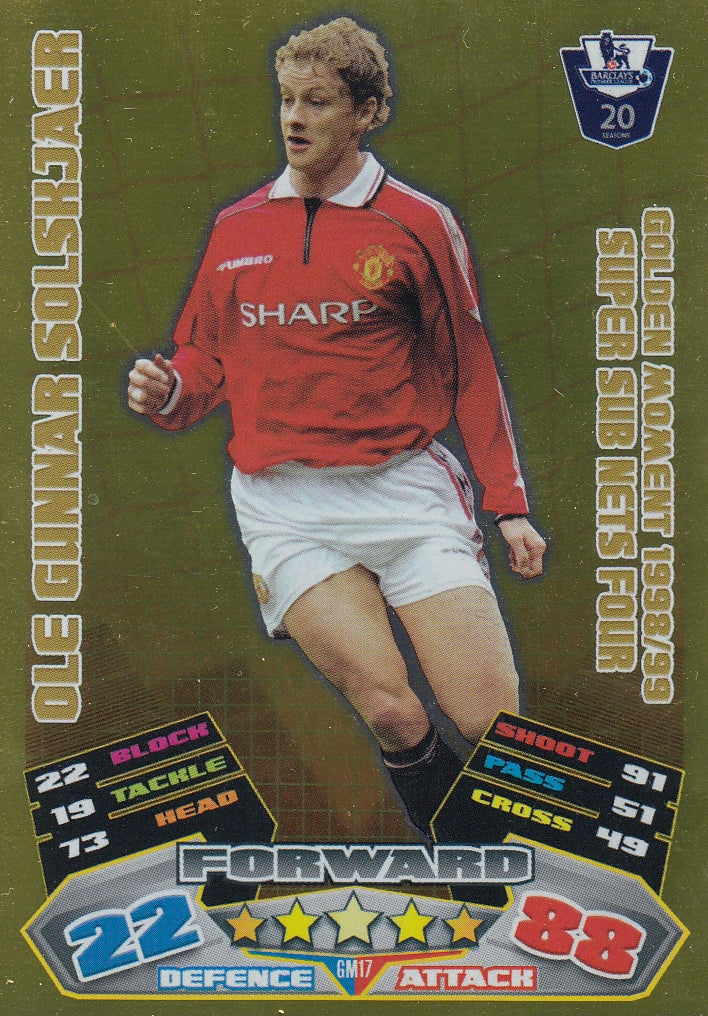 EX-GM17. OLE GUNNAR SOLSKJÆR - GOLDEN MOMENT 1998/99 SUPER SUB NETS FOUR