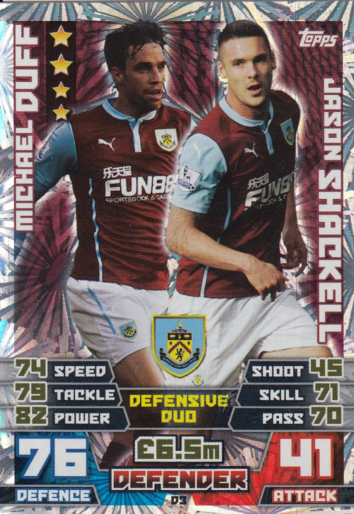 EX-D03. MICHAEL DUFF / JASON SHACKELL - BURNLEY- MIDFIELD DUO
