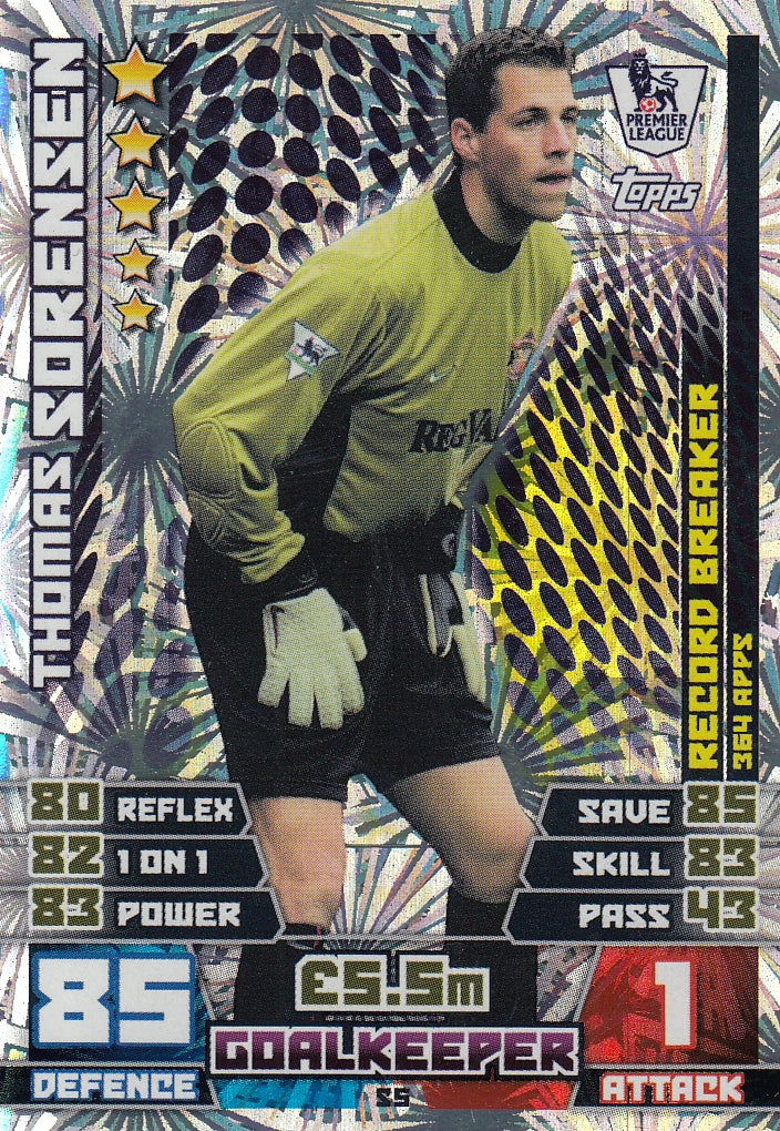 EX-S05. THOMAS SORENSEN - SUNDERLAND - RECORD BREAKER