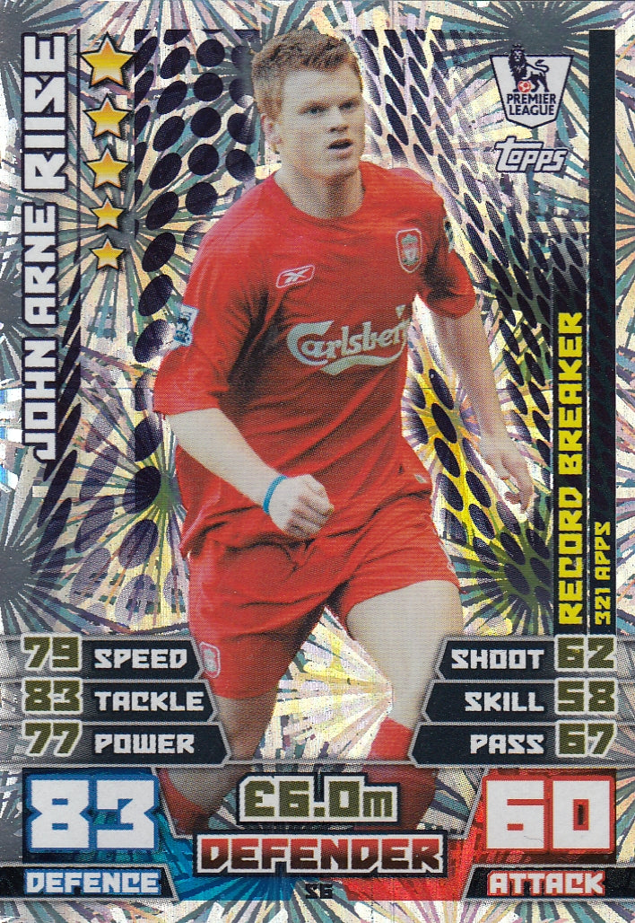 EX-S06. JOHN ARNE RIISE - LIVERPOOL - RECORD BREAKER