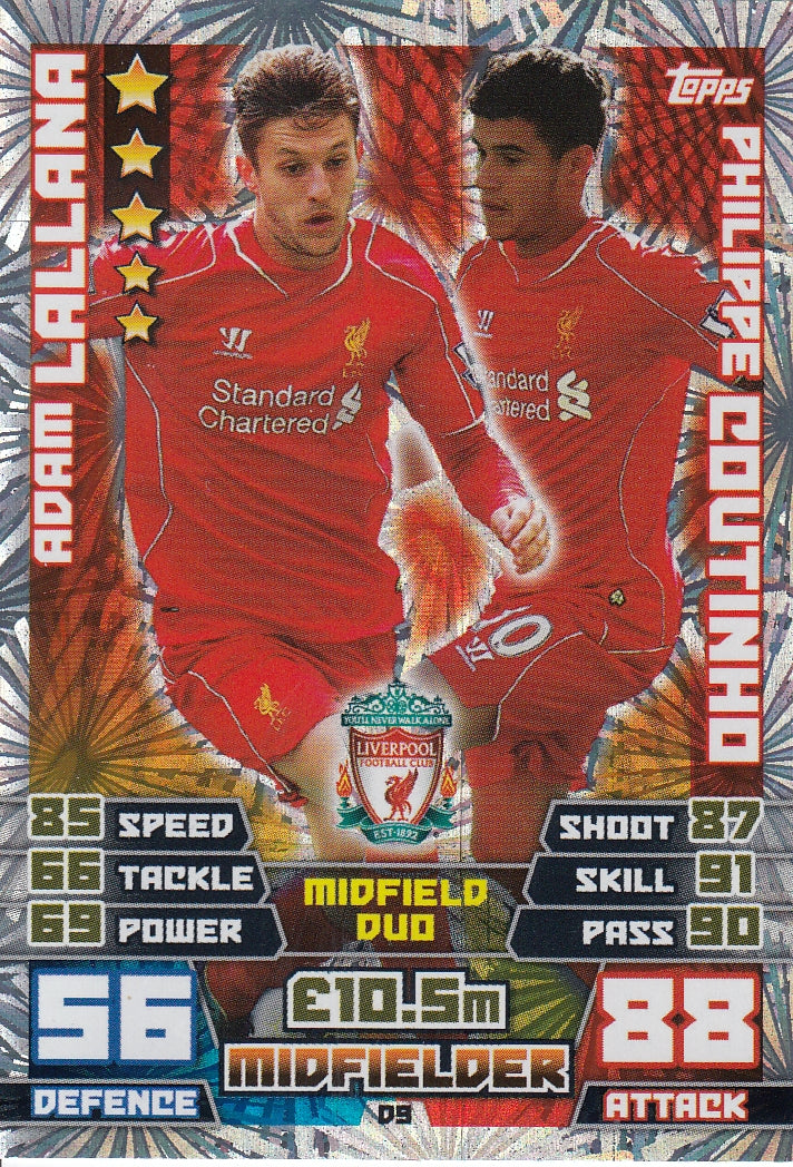 EX-D09. ADAM LALLANA / PHILIPPE COUTINHO - LIVERPOOL - MIDFIELD DUO
