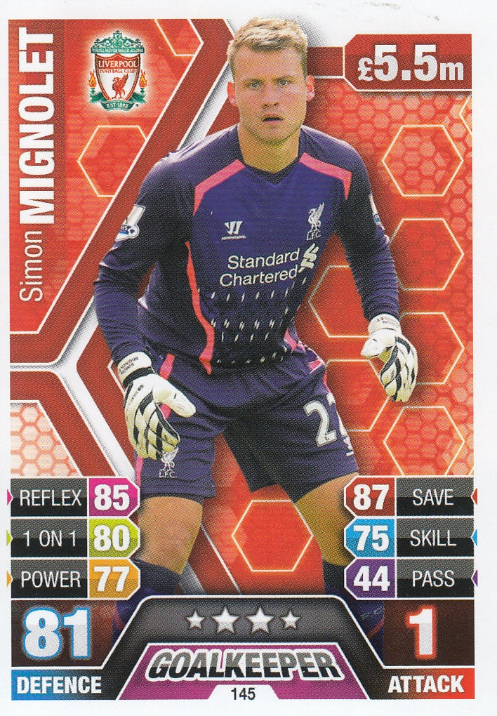 145. SIMON MIGNOLET - LIVERPOOL
