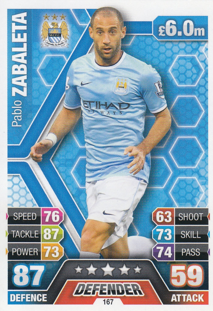167. PABLO ZABALETA - MANCHESTER CITY