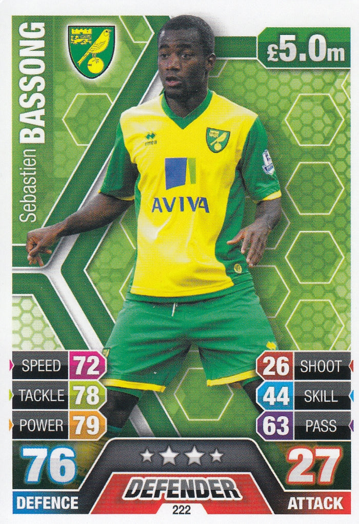 222. SEBASTIEN BASSONG - NORWICH CITY