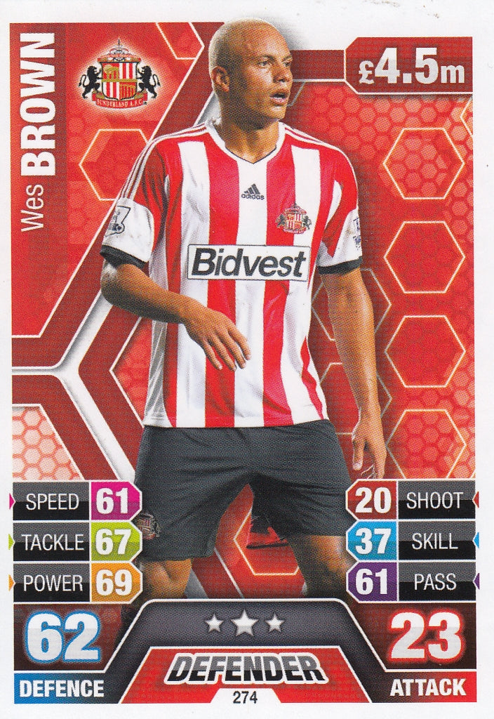 274. WES BROWN - SUNDERLAND