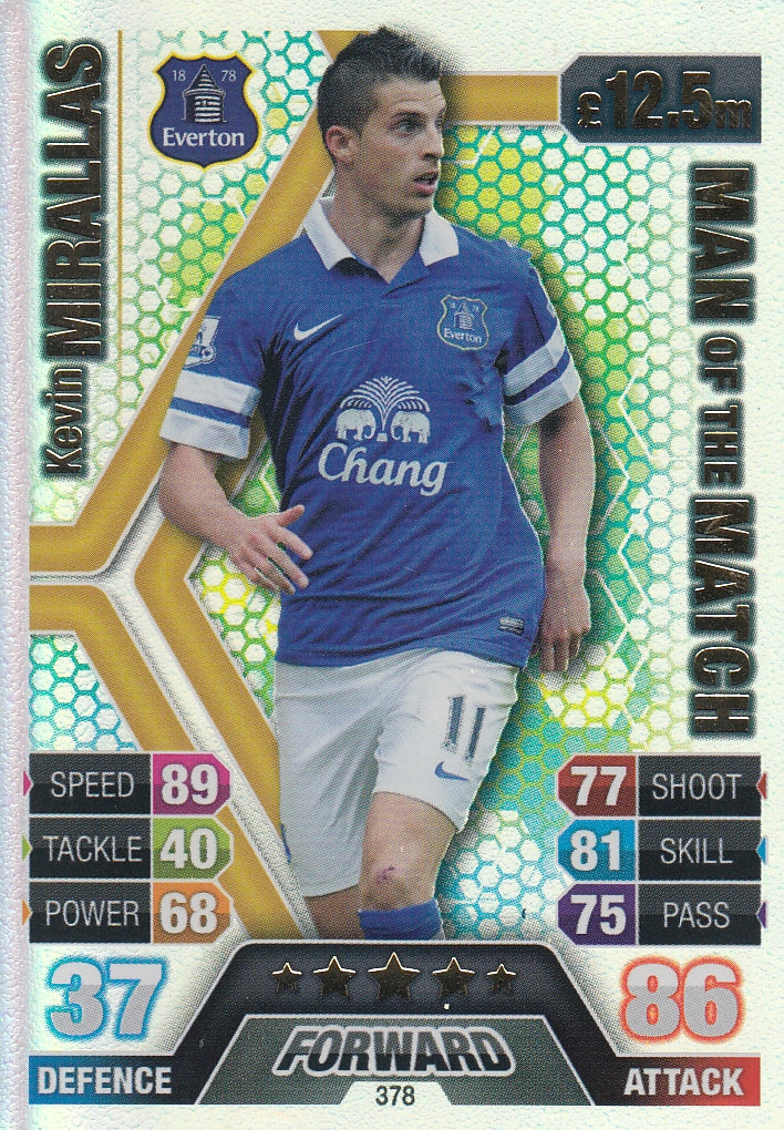 378. KEVIN MIRALLAS - EVERTON - MAN OF THE MATCH