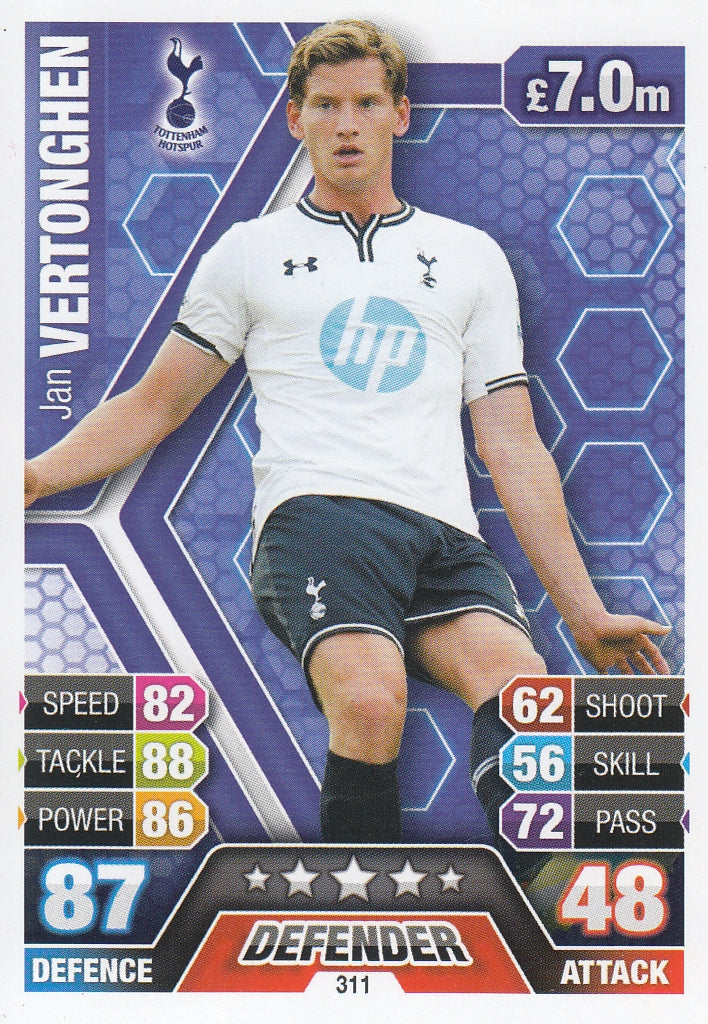 311. JAN WERTONGHEN - TOTTENHAM HOTSPUR