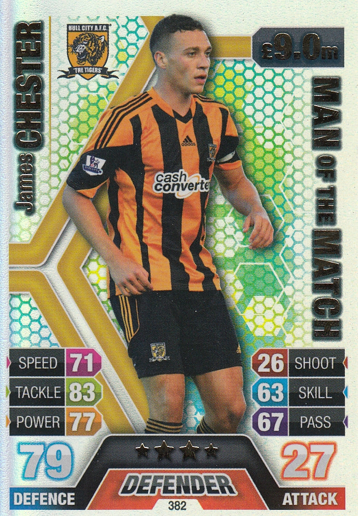 382. JAMES CHESTER - HULL CITY - MAN OF THE MATCH