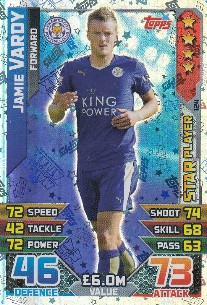 124. JAMIE VARDY - LEICESTER CITY - FORWARD - STAR PLAYER
