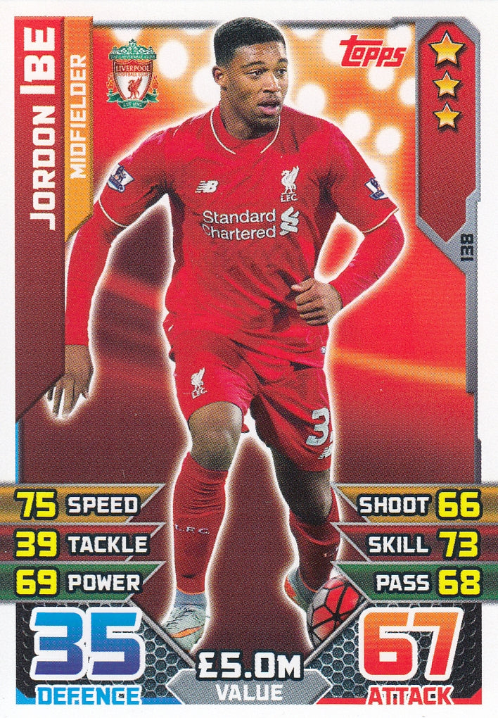 138. JORDON IBE - LIVERPOOL - MIDFIELDER