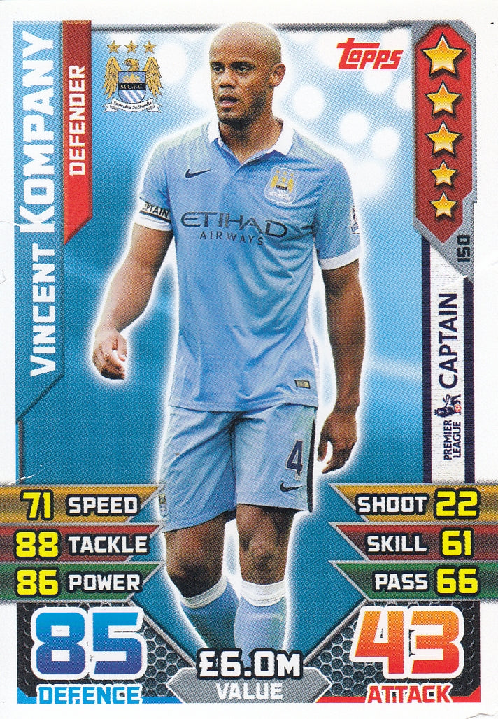 150. VINCENT KOMPANY - MANCHESTER CITY - DEFENDER