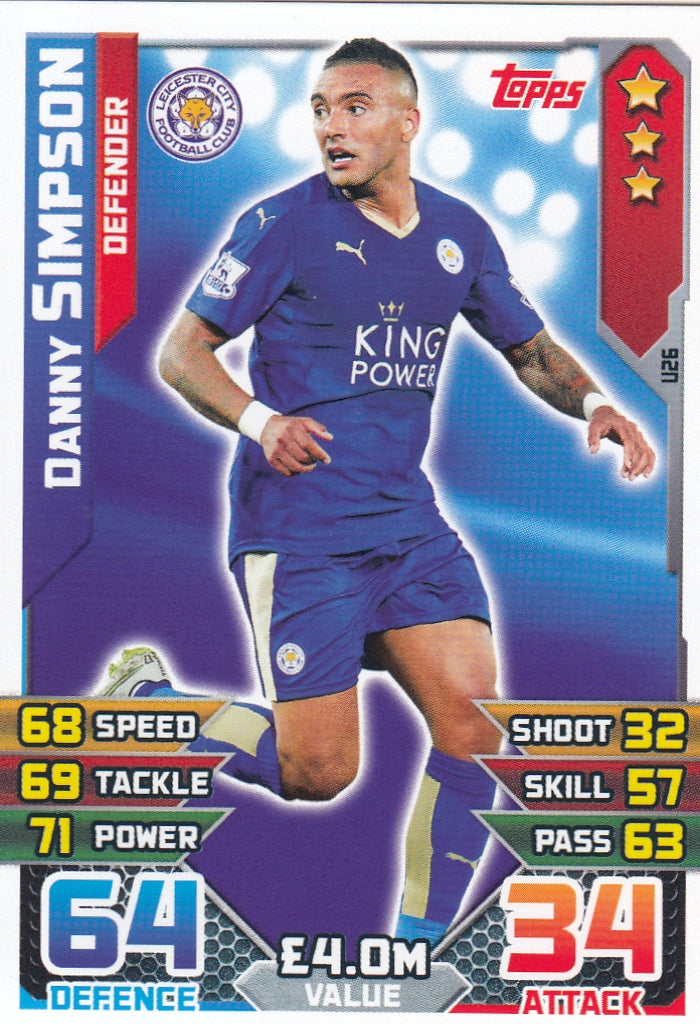 EX-U26. DANNY SIMPSON - LEICESTER CITY - DEFENDER