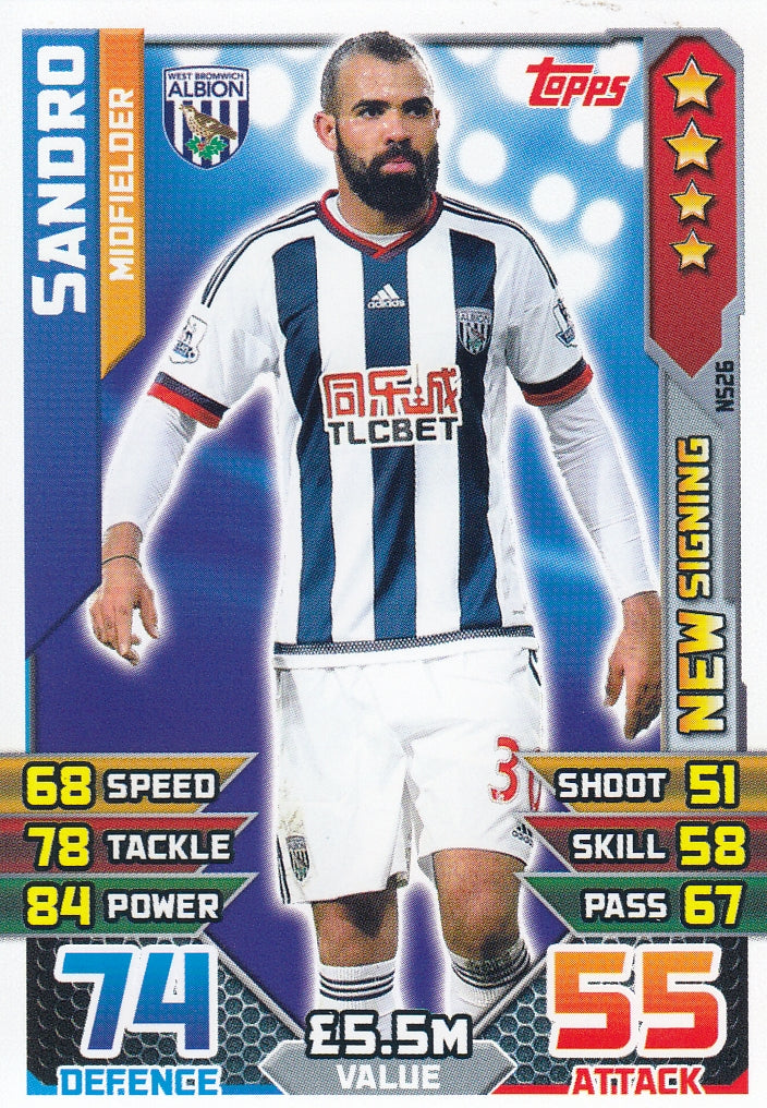 EX-NS26. SANDRO - WEST BROMWICH ALBION - NEW SIGNING