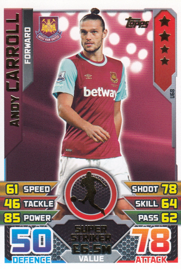 EX-U68. ANDY CARROLL - WEST HAM - FORWARD - SUPER STRIKER