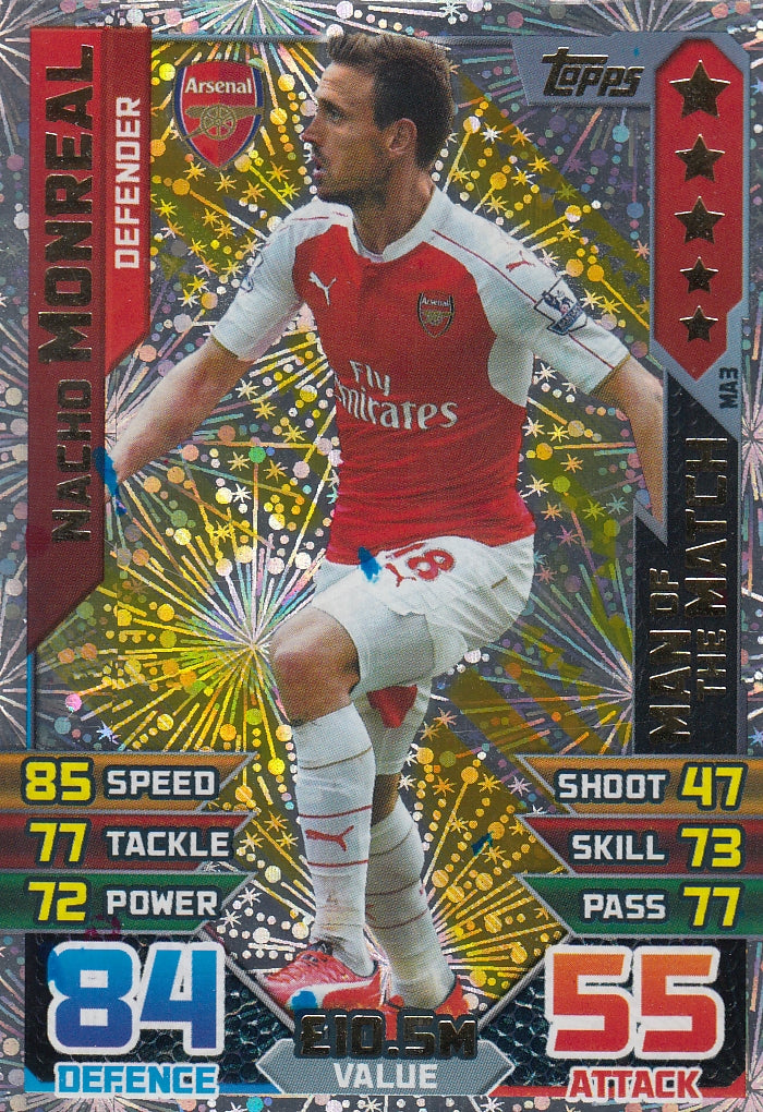 EX-MA03. NACHO MONREAL - ARSENAL - MAN OF THE MATCH