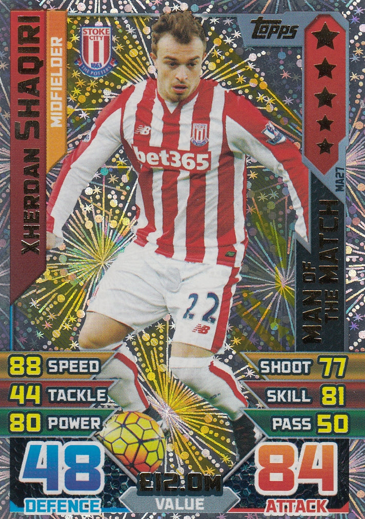 EX-MA27. XHERDAN SHAQIRI - STOKE CITY - MAN OF THE MATCH