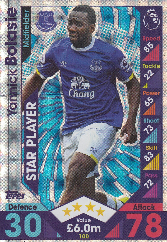 100. YANNICK BOLASIE - EVERTON - STAR PLAYER