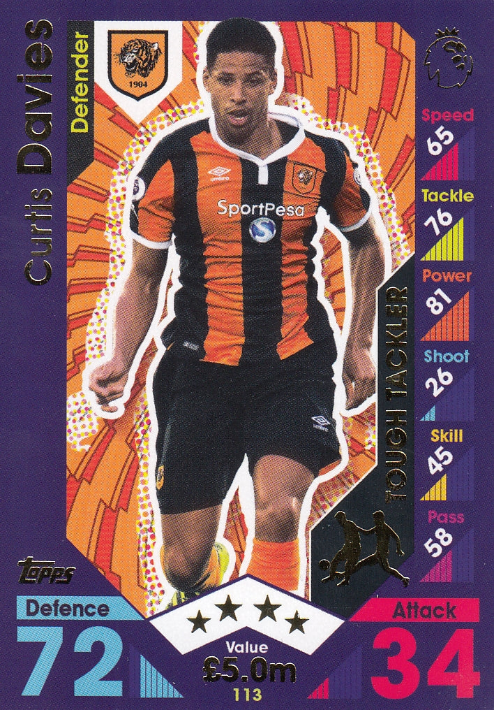 113. CURTIS DAVIES - HULL CITY - TOUGH TACKLER