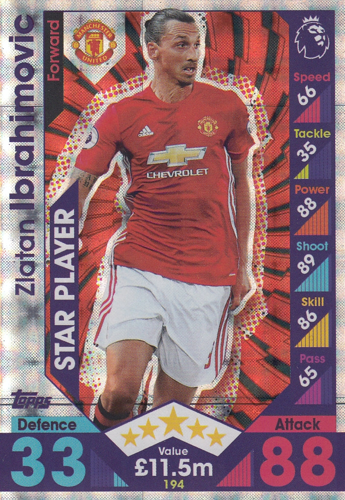 194. ZLATAN IBRAHIMOVIC - MANCHESTER UNITED - STAR PLAYER