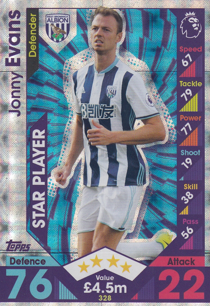 328. JONNY EVANS - WEST BROMWICH ALBION - STAR PLAYER