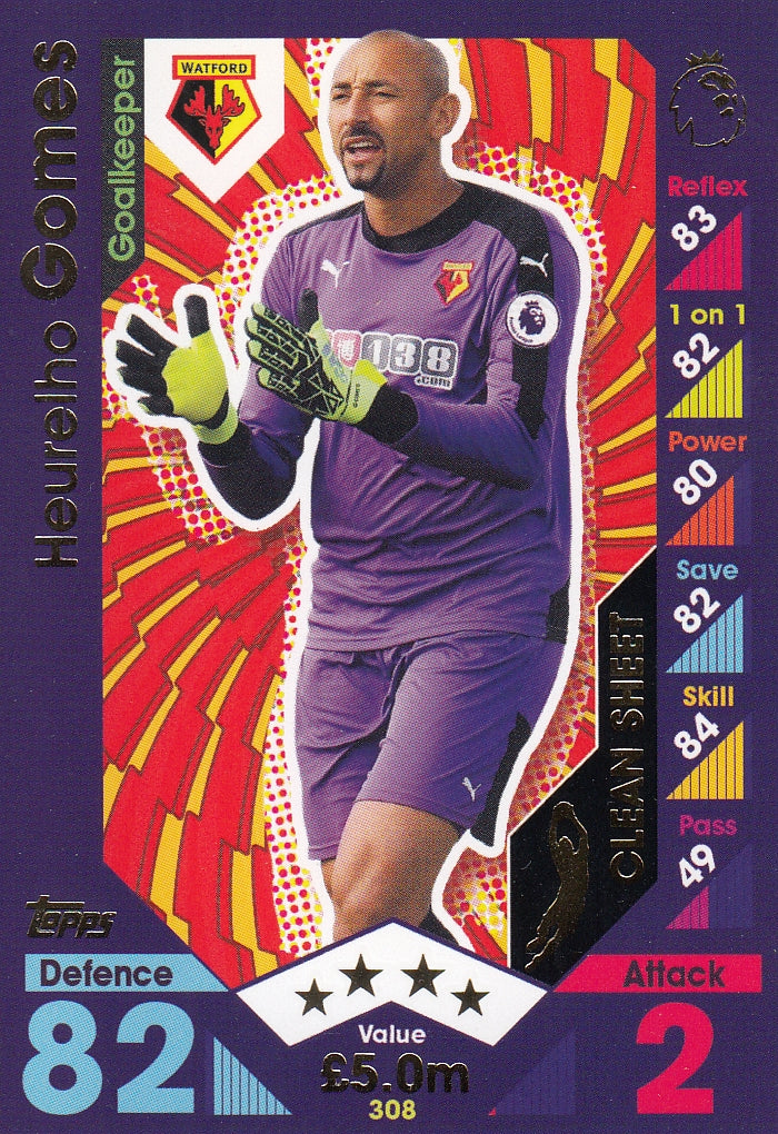 308. HEURELHO GOMES - WATFORD - CLEAN SHEET