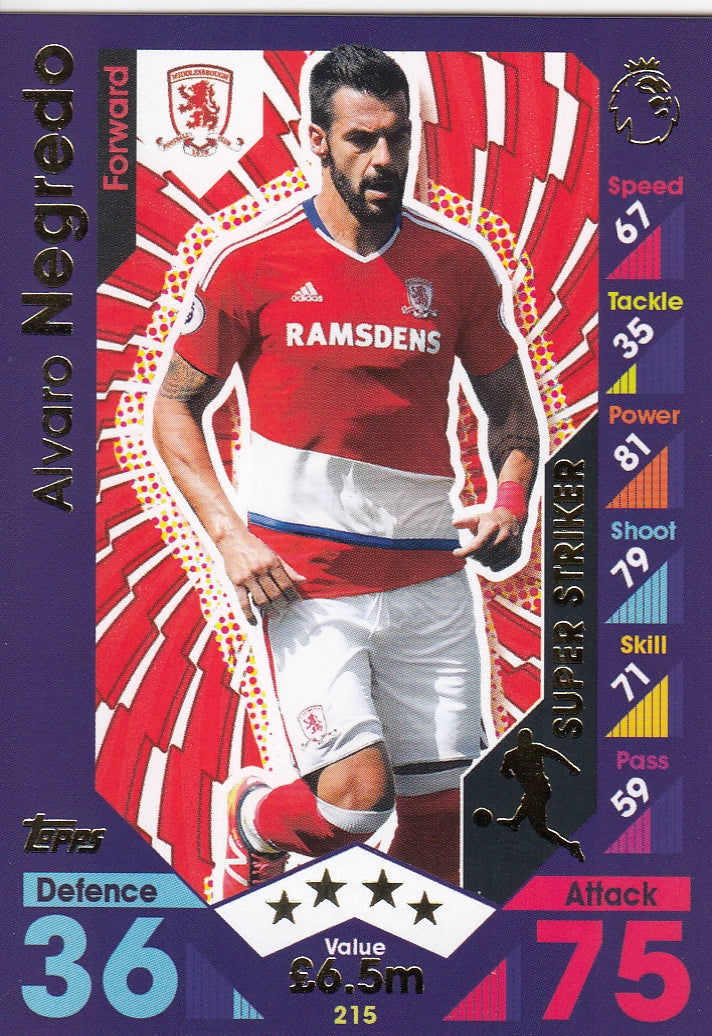 215. ALVARO NEGREDO - MIDDLESBROUGH - SUPER STRIKER