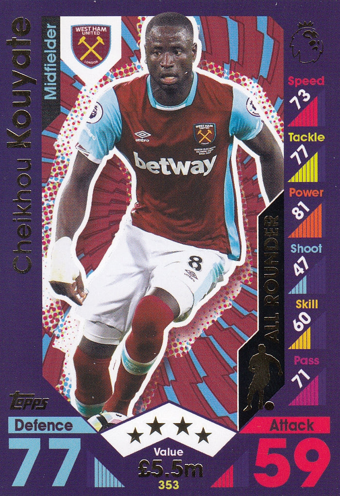 353. CHEIKHOU KOUYATE - WEST HAM UNITED - ALL ROUNDER
