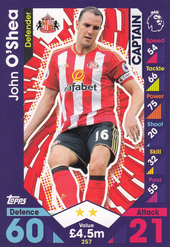257. JOHN O’SHEA - SUNDERLAND