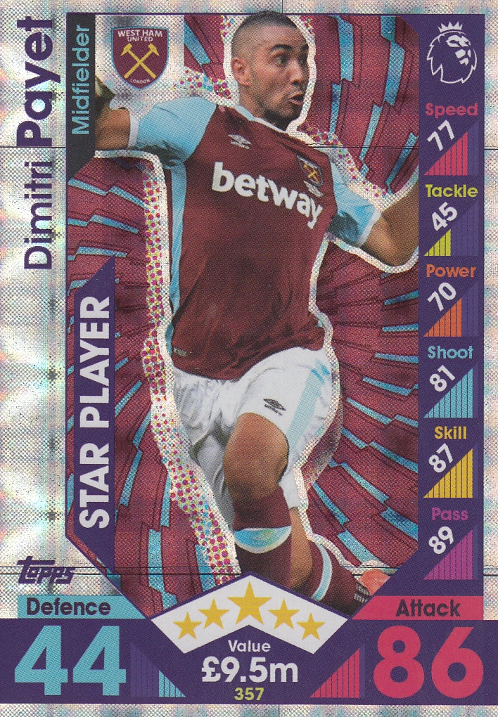 357. DIMITRI PAYET - WEST HAM UNITED - STAR PLAYER