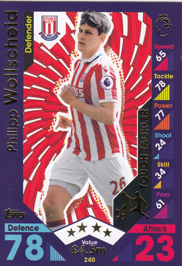 240. PHILIPP WOLLSCHEID - STOKE CITY - TOUGH TAKLER