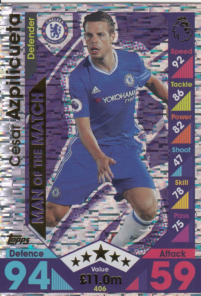 406. CESAR AZPILICUETA - CHELSEA - MAN OF THE MATCH