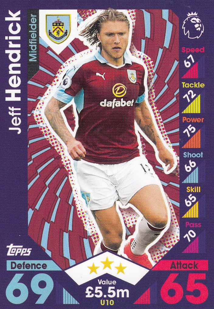 U010. JEFF HENDRICK - BURNLEY