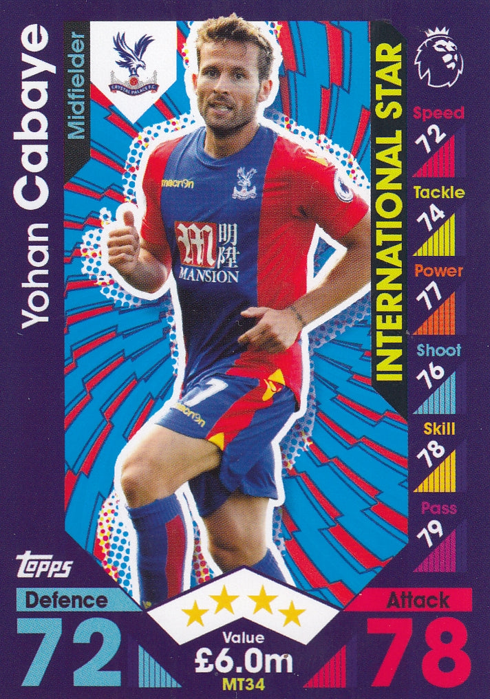 MT 34. YOHAN CABAYE - CRYSTAL PALACE - INTERNATIONAL STAR