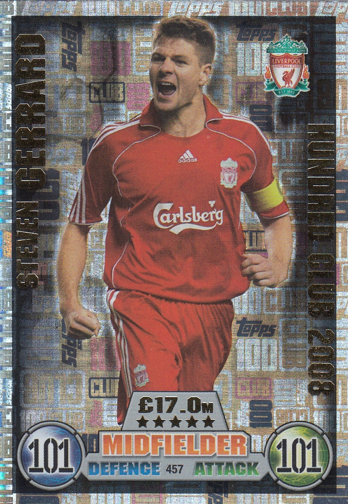 457. STEVEN GERRARD - LIVERPOOL - HUNDRED CLUB 2008