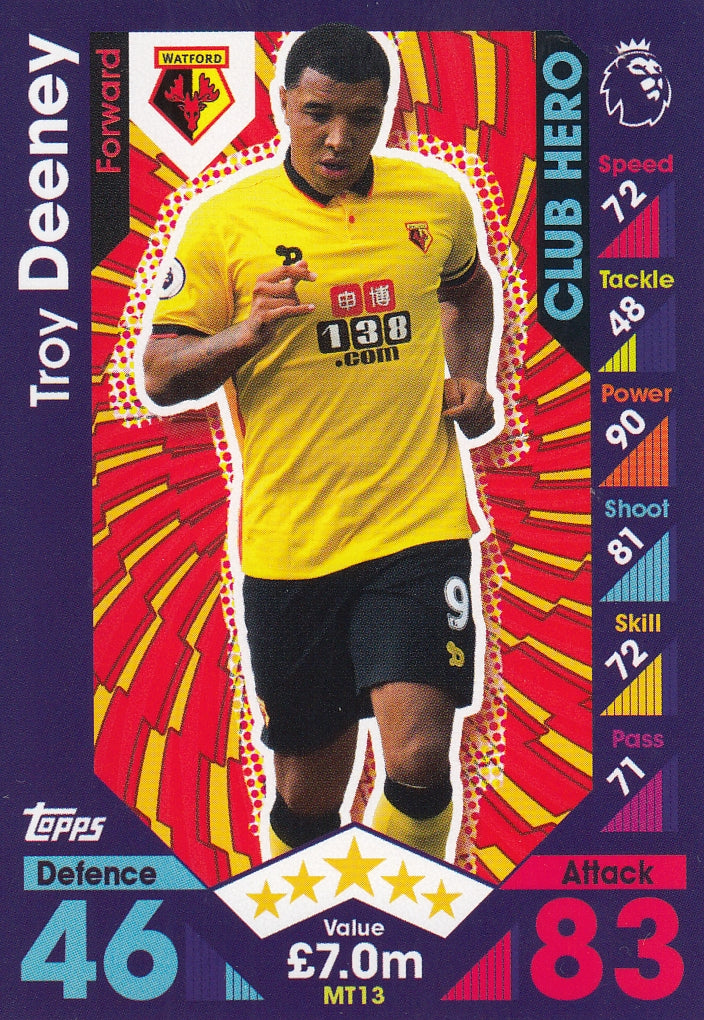 MT 13. TROY DEENEY - WATFORD - CLUB HERO
