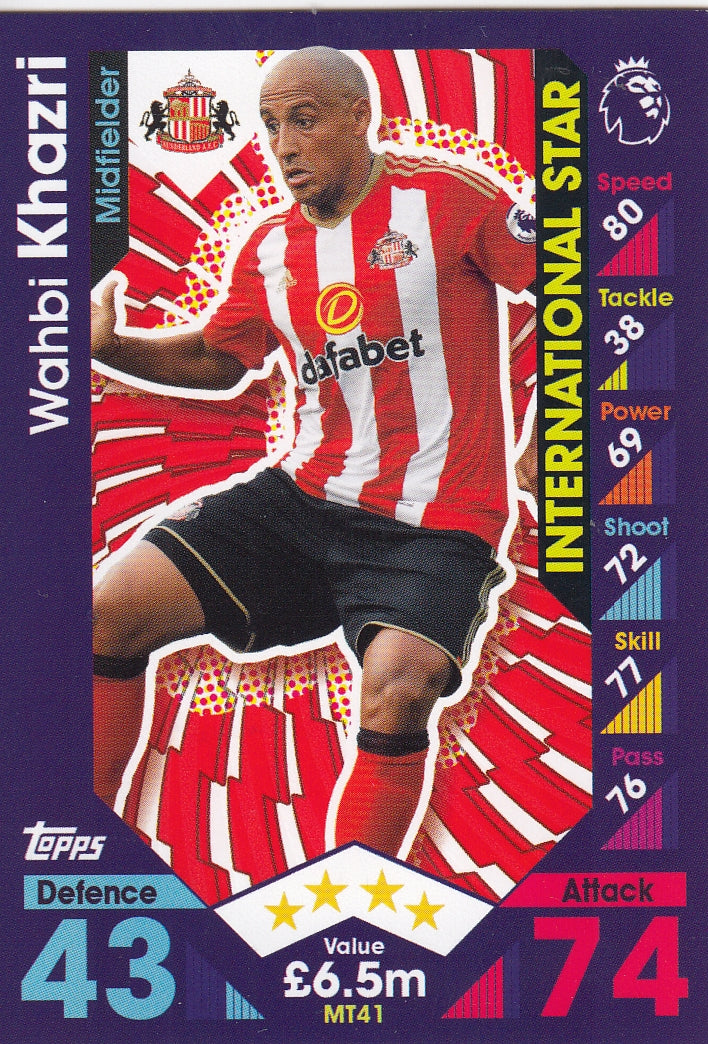 MT 41. WAHBI KHAZRI - SUNDERLAND - INTERNATIONAL STAR