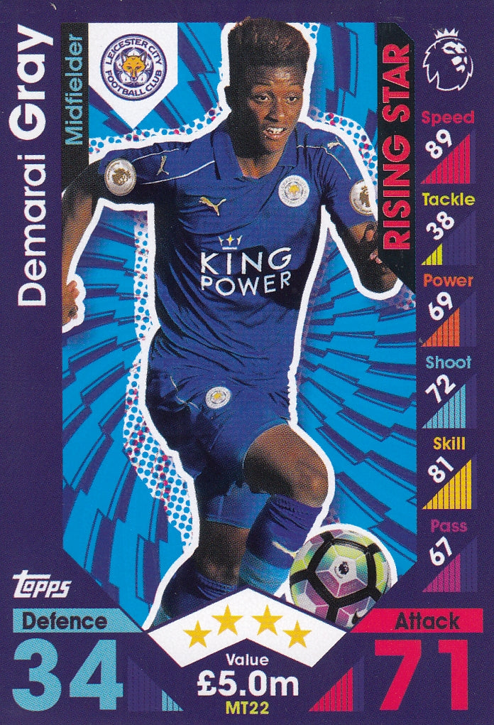MT 22. DEMARAI GRAY - LEICESTER CITY - RISING STAR