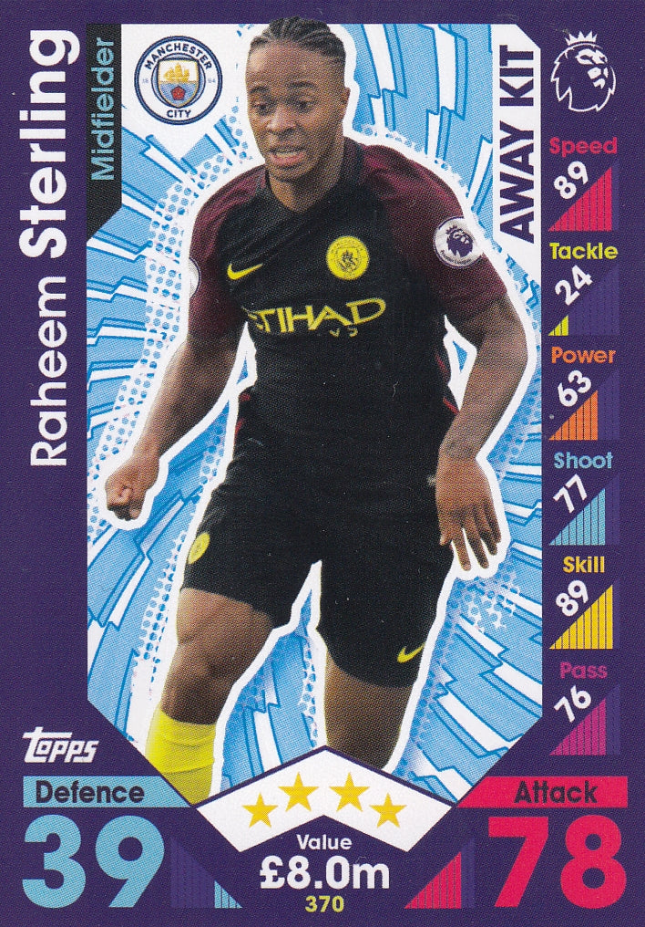 370. RAHEEM STERLING - MANCHESTER CITY - AWAY KIT