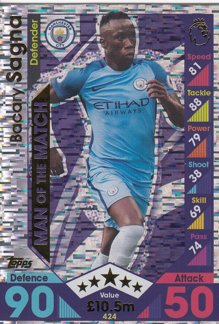 424. BACARY SAGNA - MANCHESTER CITY - MAN OF THE MATCH