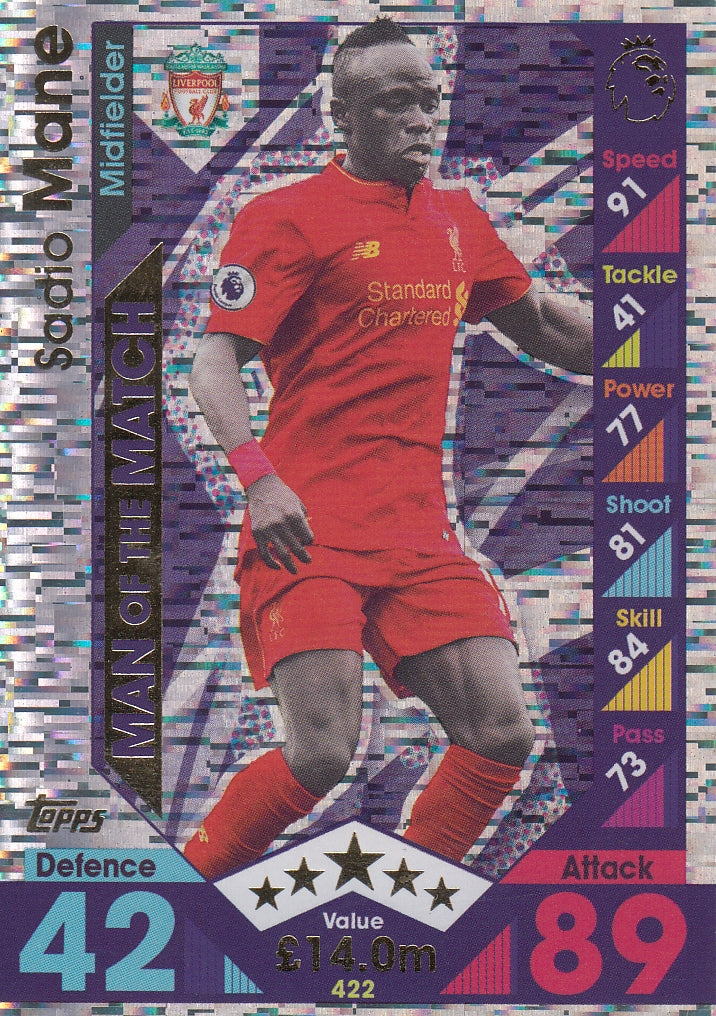 422. SADIO MANE - LIVERPOOL - MAN OF THE MATCH