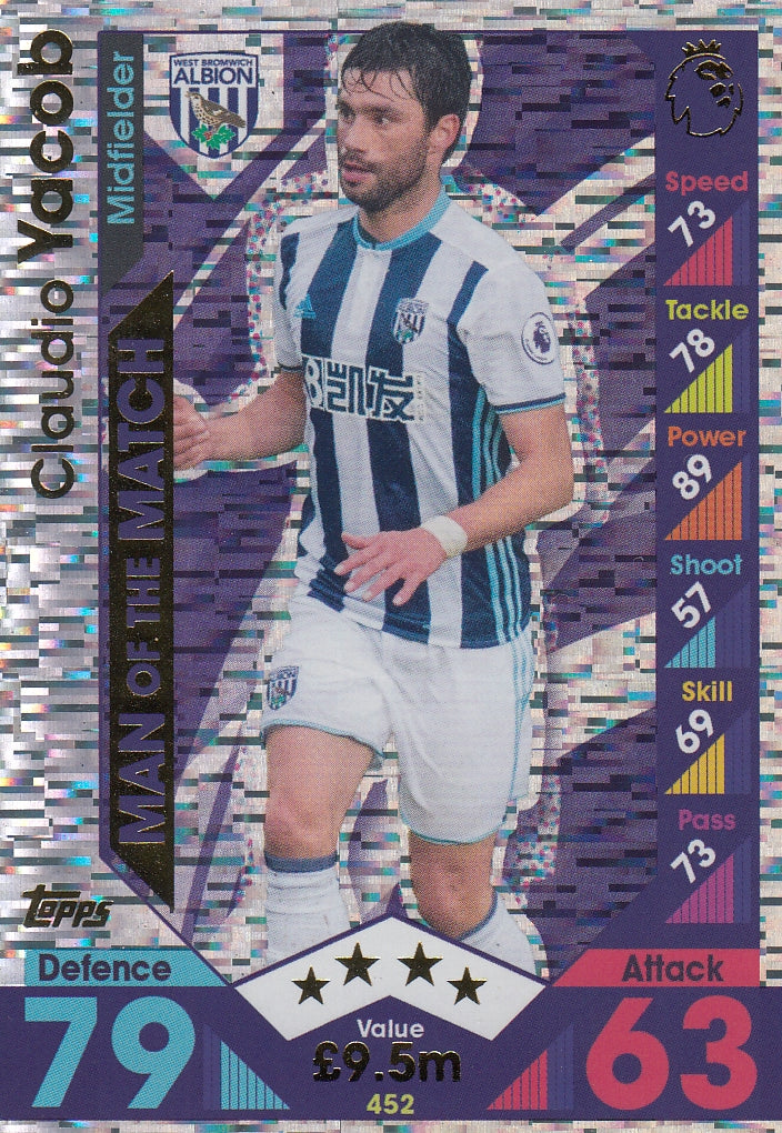 452. CLAUDIO YACOB - WEST BROMVICH ALBION -MAN OF THE MATCH