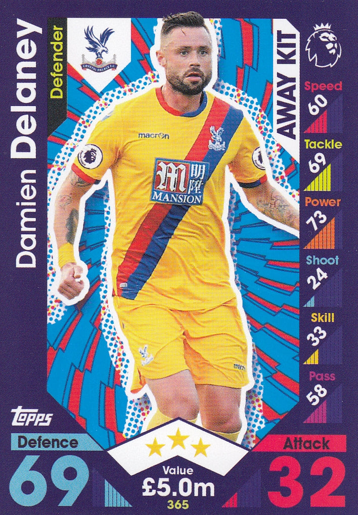 365. DAMIEN DELANEY - CRYSTAL PALACE - AWAY KIT