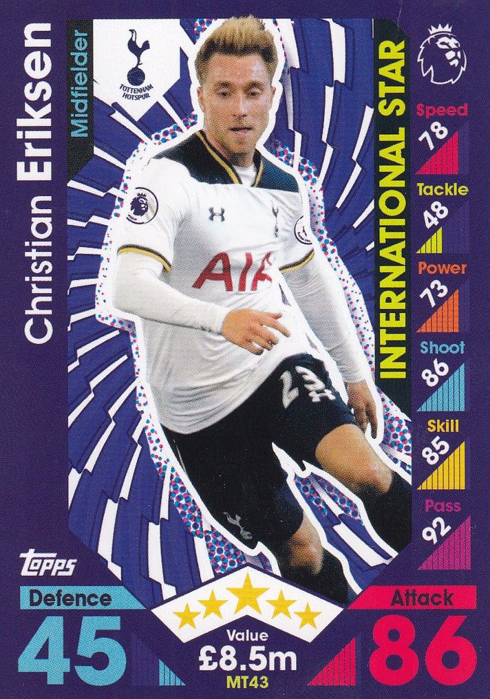 MT 43. CHRISTIAN ERIKSEN - TOTTENHAM HOTSPUR - INTERNATIONAL STAR