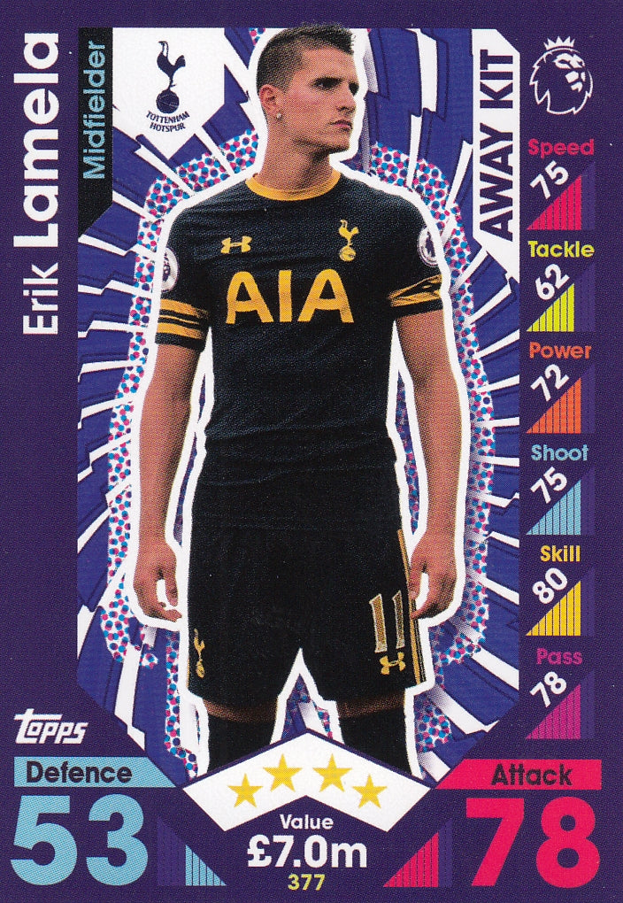 377. ERIK LAMELA - TOTTENHAM - AWAY KIT